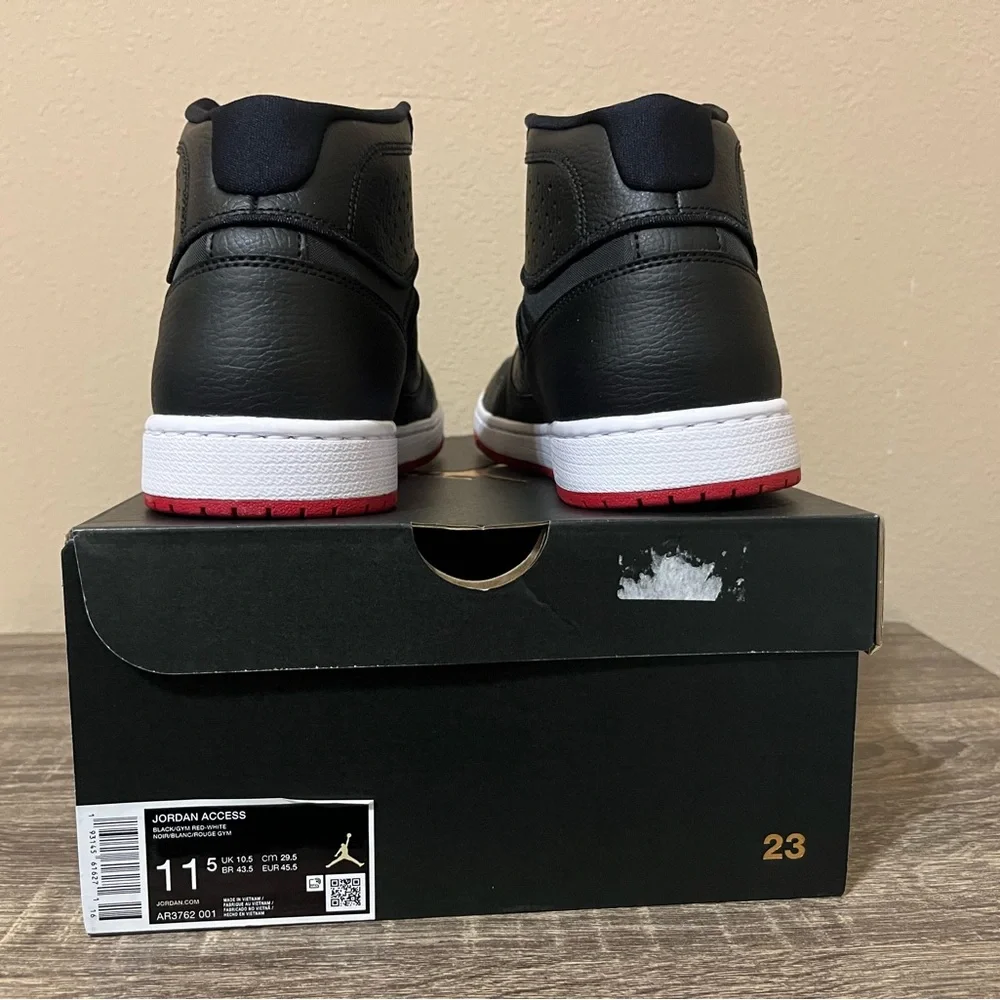Jordan Access Black and Red High-Top Sneakers